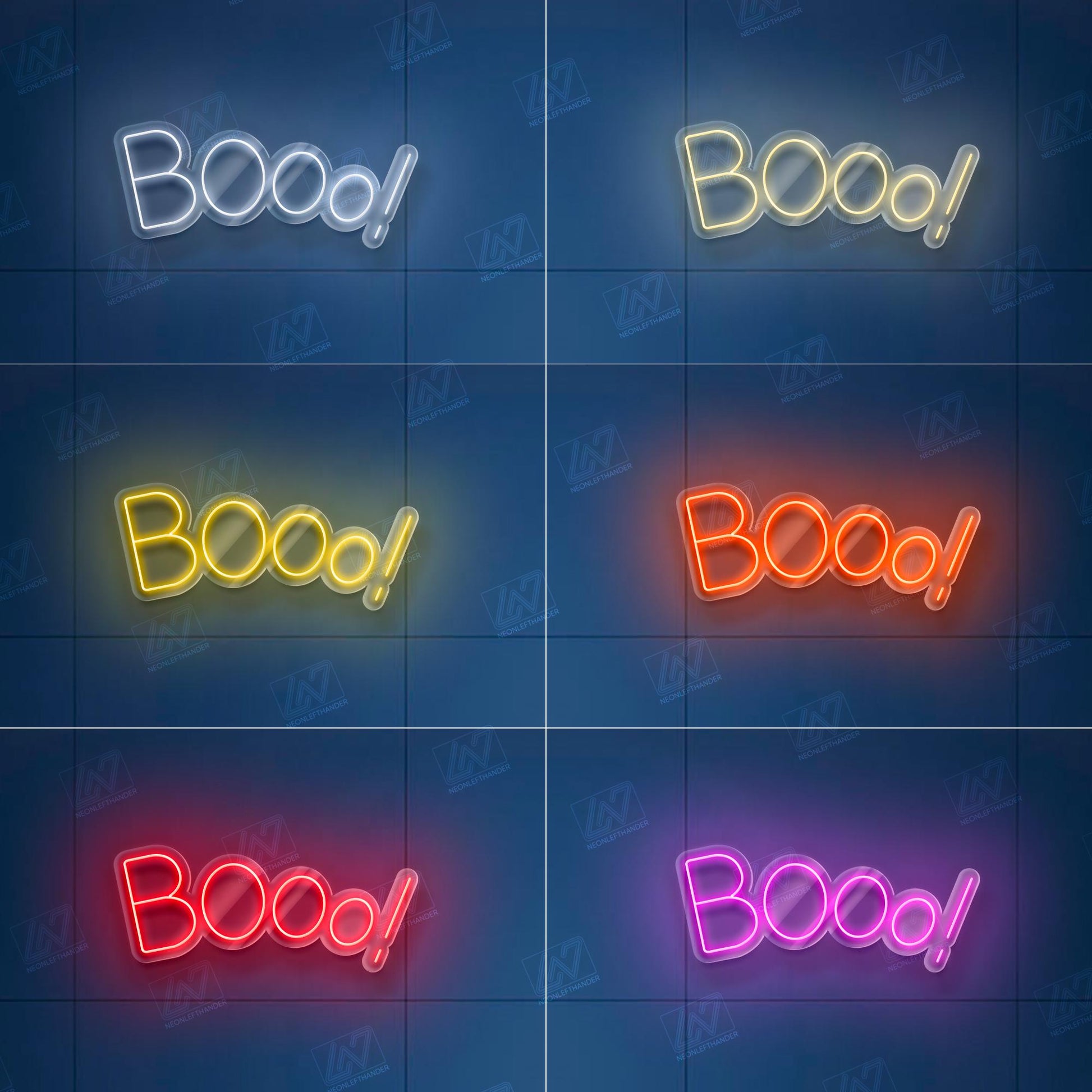 Booo! - LED Neon Sign, Spooky Halloween Led Decor, Scary Halloween, Halloween Light Decor, Custom Neon Sign