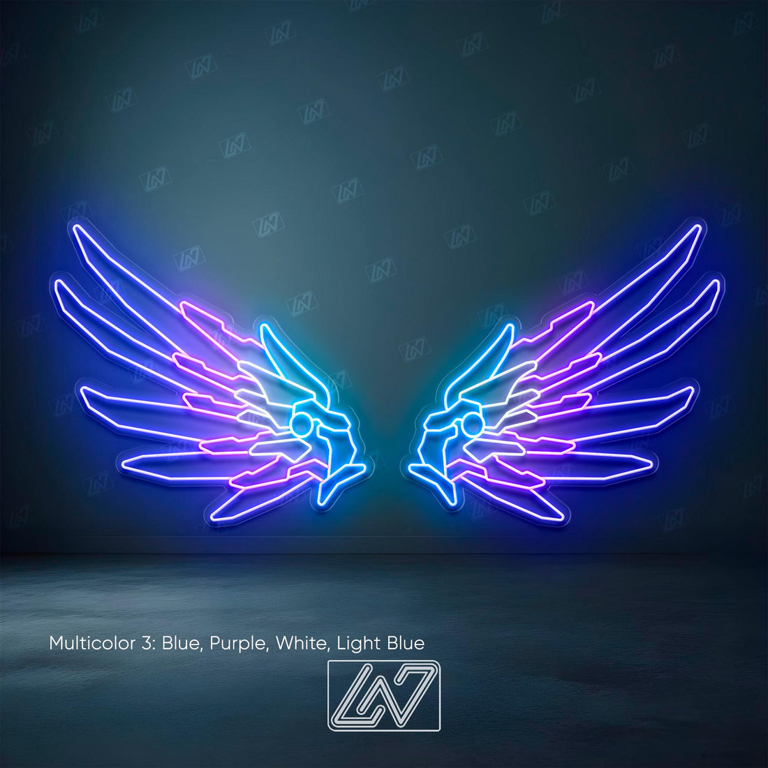 Cyberpunk Mecha Wings 2.0 - LED Neon Sign, Event Decor, Neon Wings, Neon Lights, Photo Zone, Party Decor, Neon Sign Art