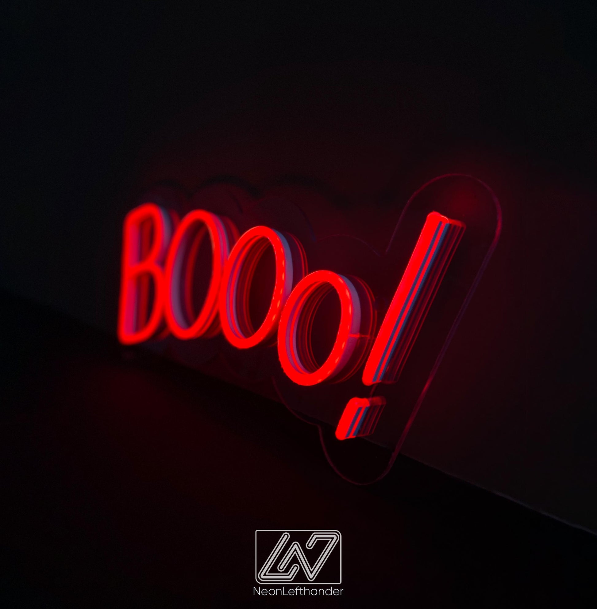 Booo! - LED Neon Sign, Spooky Halloween Led Decor, Scary Halloween, Halloween Light Decor, Custom Neon Sign