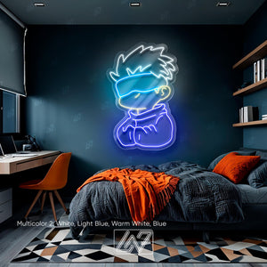 Cute Anime Character - LED Neon Anime Wall Art, Cartoon Character, Game Room Light, Personalized Gifts, Kids Room Decor,Japanese Neon Sign