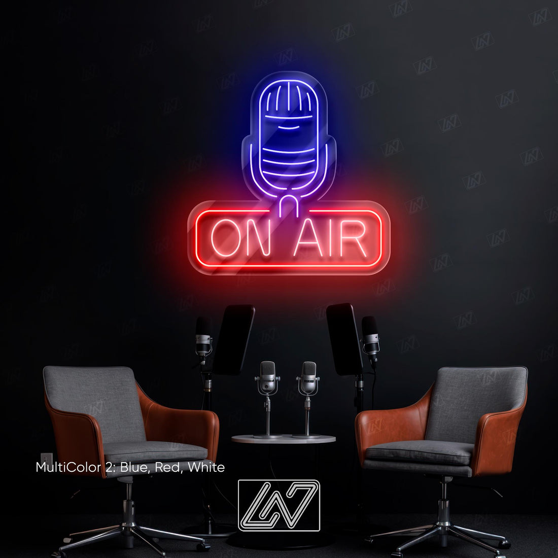 Podcast On Air Neon Sign – LED Light for Studio, Custom Recording Room Decor, Live Streaming Sign