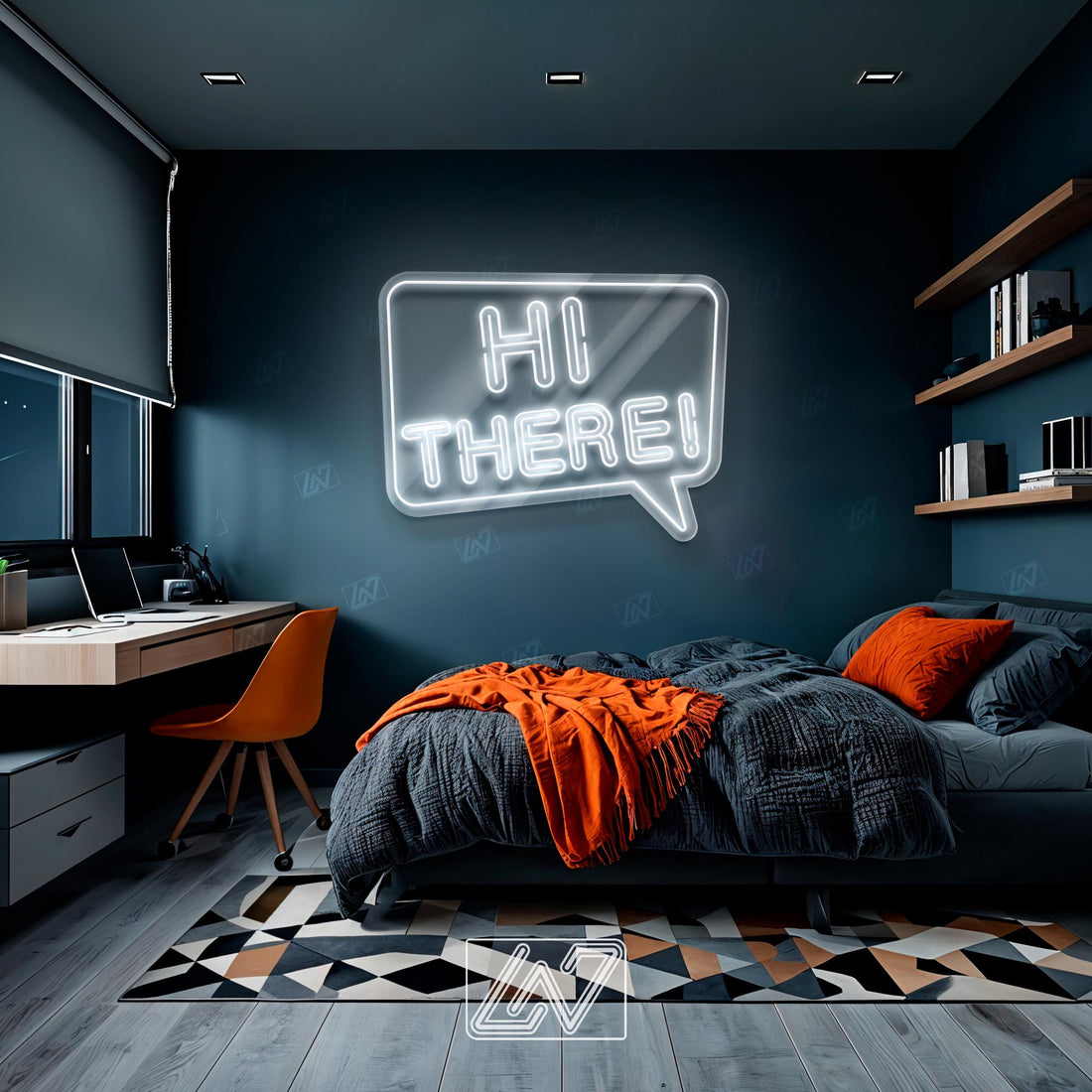 Hi There - LED Neon Sign, Vibe Neon Sign, Inspiration Neon Sign, Neon Sign Bedroom, Funny Neon Sign, Inspiration Quote Led Sign