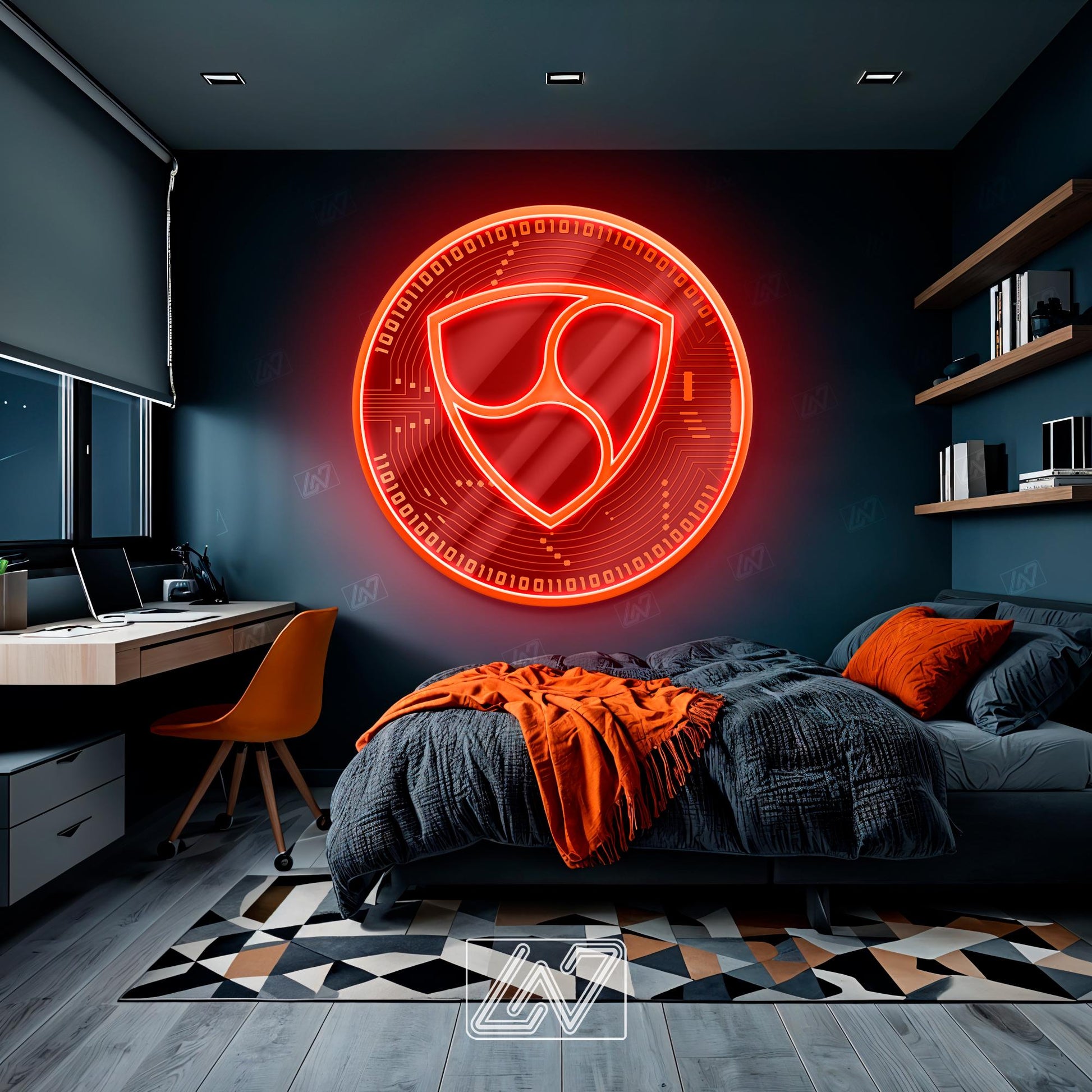 Nem Xem - LED Neon Sign with UV Print, Bedroom neon sign, Crypto neon sign, Neon Lights, Crypto