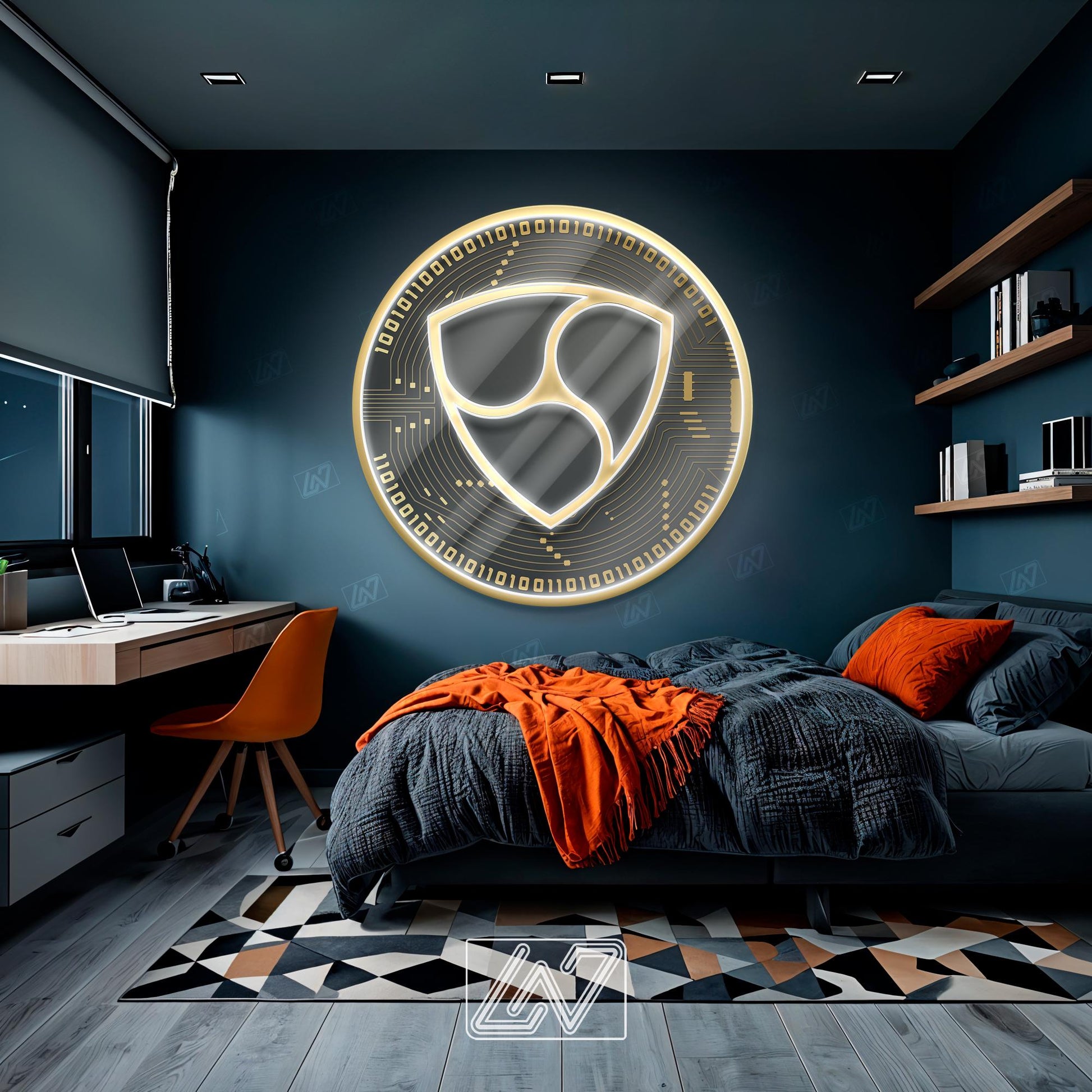 Nem Xem - LED Neon Sign with UV Print, Bedroom neon sign, Crypto neon sign, Neon Lights, Crypto