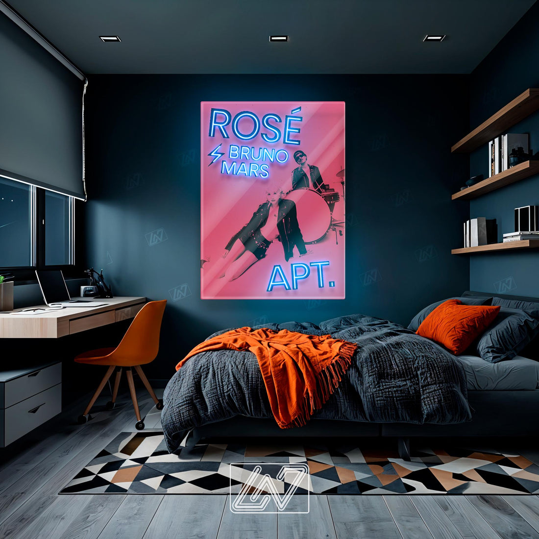 Music Poster for Pop Culture Fans – LED Neon Sign, Decor for Music Lovers, Perfect for Music Enthusiasts, Trendy Music Poste,Pop Culture Art