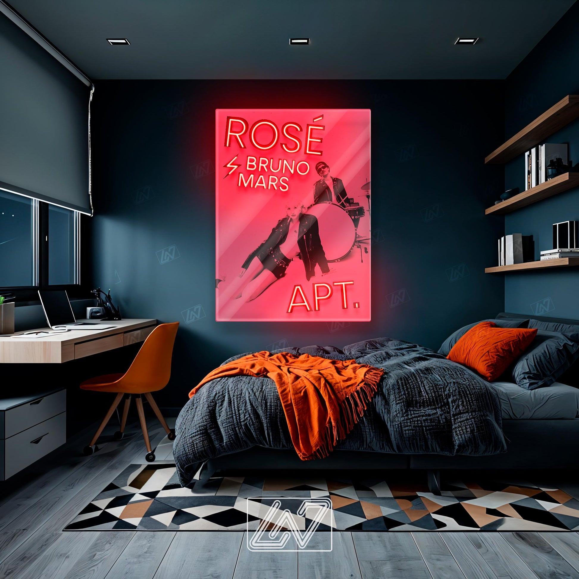 Music Poster for Pop Culture Fans – LED Neon Sign, Decor for Music Lovers, Perfect for Music Enthusiasts, Trendy Music Poste,Pop Culture Art