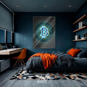 Bitcoin - LED Neon Sign with UV Print, Bedroom neon sign, Crypto neon sign, Neon Lights, Crypto