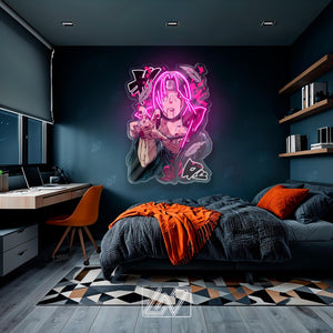 Anime Character - LED Neon Anime Sign with UV Print, Cartoon Character, Game Room Light, Personalized Gifts, Japanese Neon Sign