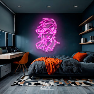 Vi | Arcane - LED Neon Sign, cartoon Neon Sign, cartoonCharacter, Neon Game Zone,cartoon led sign,cartoon light sign,cartoon wall decor