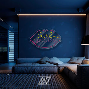 Girl Power - LED Neon Sign, Girl Neon Sign,Neon Sign Bedroom, Custom Neon Sign, Bar Nightclub Party Decor Neon