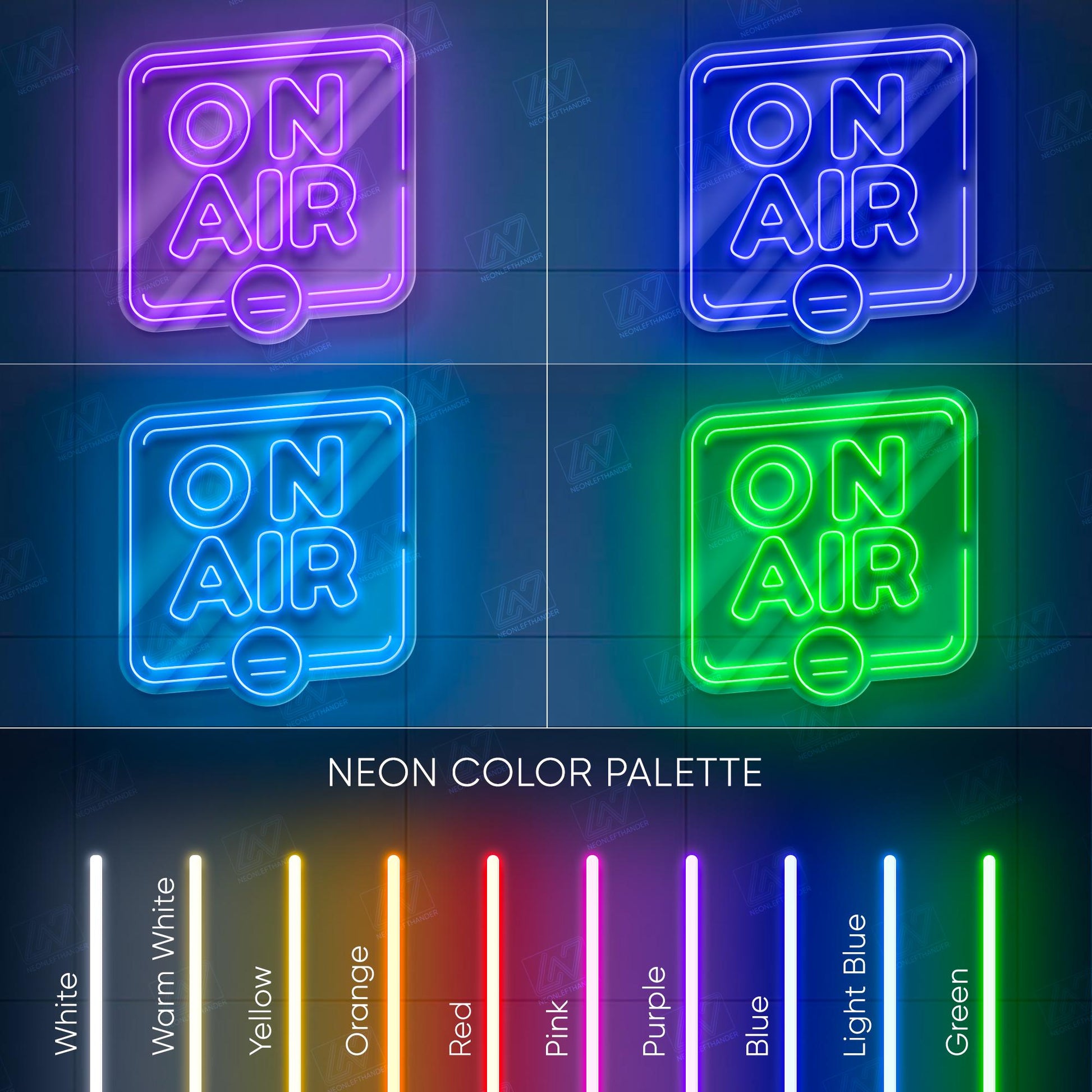 On Air - LED Neon Sign, Studio Recording Light, Live Streaming Sign, Podcast Room Decor, Radio Station Neon, Gamer Room Light,Cool Desk Sign