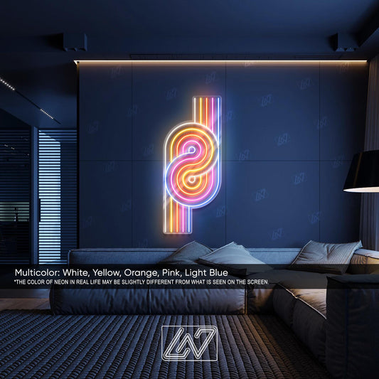 Geometric Lines - LED Neon Sign, Colorful LGBT Wall Art, Modern Pride Room Decor, Vibrant LGBTQ Light, Aesthetic Rainbow Neon Sign