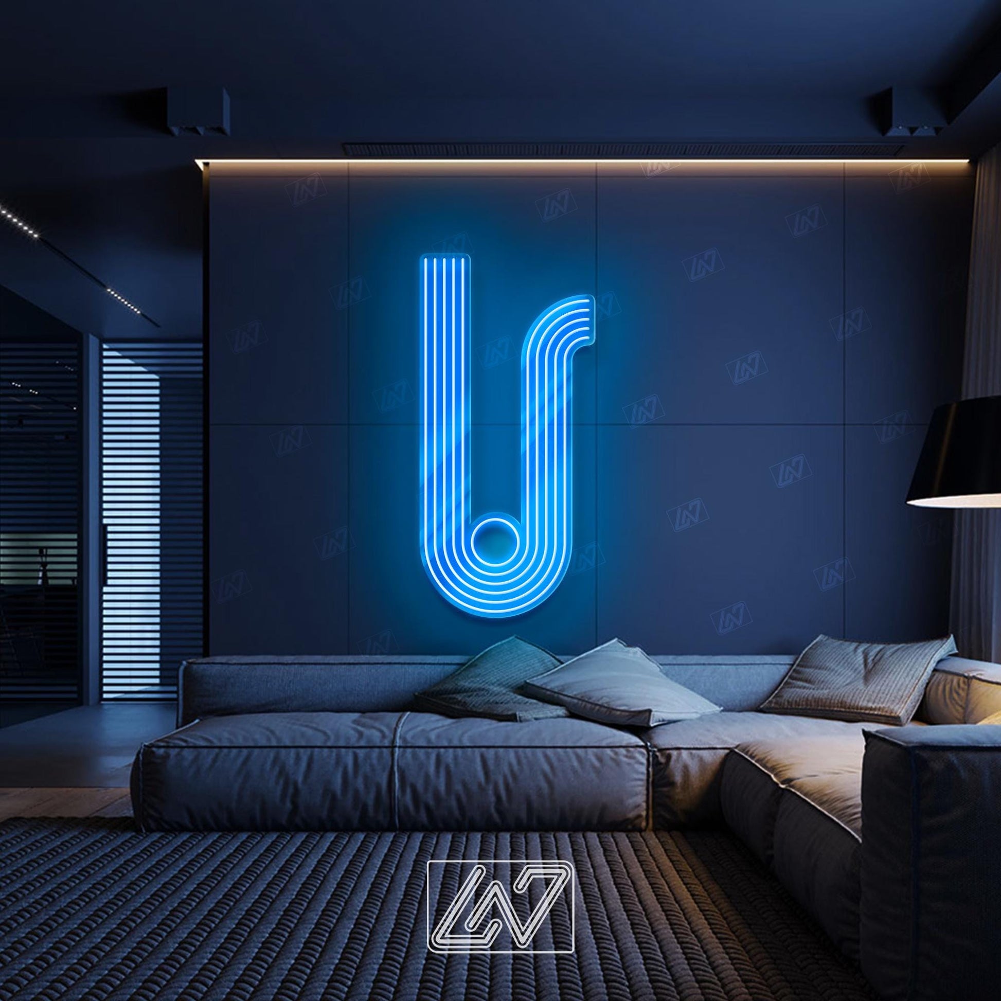 Geometric Lines - LED Neon Sign, Colorful LGBT Wall Art, Modern Pride Room Decor, Vibrant LGBTQ Light, Aesthetic Rainbow Neon Sign