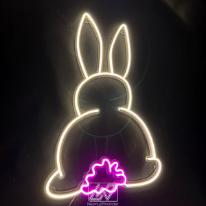 Bunny - Neon Fairytale in Your Room! Original Decor for a Child's Room. Neon Sign for Playful Minds. Children's paradise comes alive!