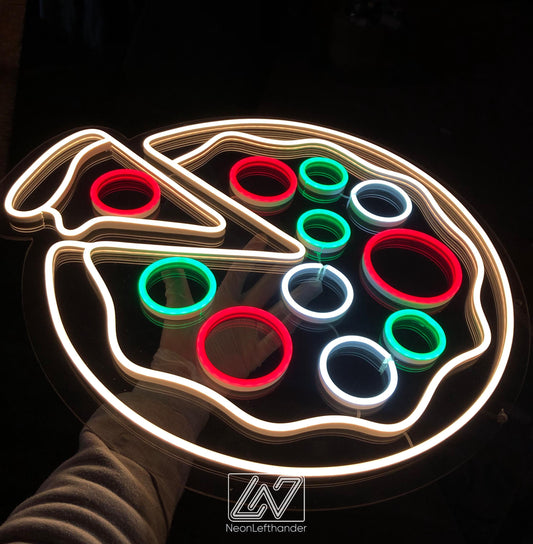 Pizza - LED Neon Sign, Wall Decor, Wall Sign, Neon Lights, Food Neon Sign, Pizza wall decor, LED Neon Sign for Wall Art Decor Pizzeria