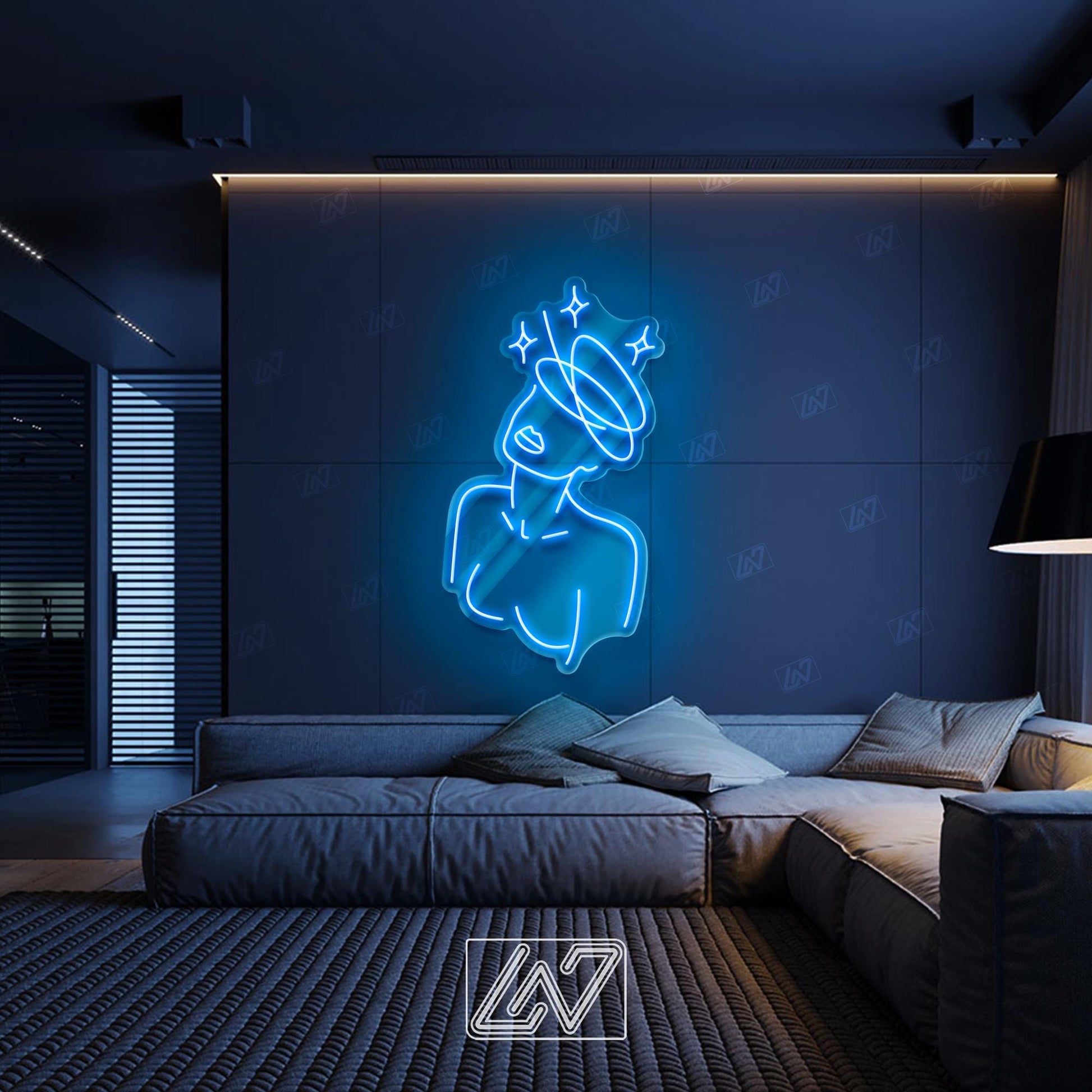 Cosmo Girl - LED Neon Sign, Custom Sexy Woman Bedroom Party Bar Wall Room Decor LED Lady Neon light Wedding Personalized romance