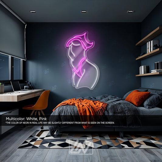 Passion - LED Neon Sign, Custom Sexy Woman Bedroom Party Bar Wall Room Decor LED Lady Neon light Wedding Personalized romance