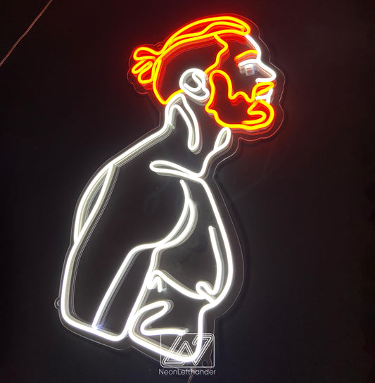 Male - LED Neon Sign Custom, Body Man, Body Neon Sign, Sexy Neon Sign, Boy Neon Sign, Man Body Led Neon, Neon Sign With Man Body,Ginger