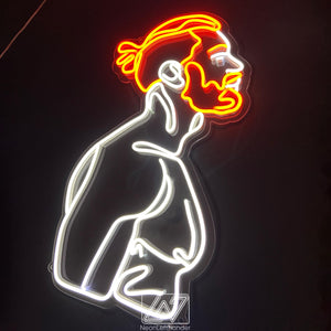 Male - LED Neon Sign Custom, Body Man, Body Neon Sign, Sexy Neon Sign, Boy Neon Sign, Man Body Led Neon, Neon Sign With Man Body,Ginger