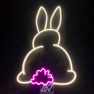 Bunny - Neon Fairytale in Your Room! Original Decor for a Child's Room. Neon Sign for Playful Minds. Children's paradise comes alive!