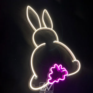 Bunny - Neon Fairytale in Your Room! Original Decor for a Child's Room. Neon Sign for Playful Minds. Children's paradise comes alive!