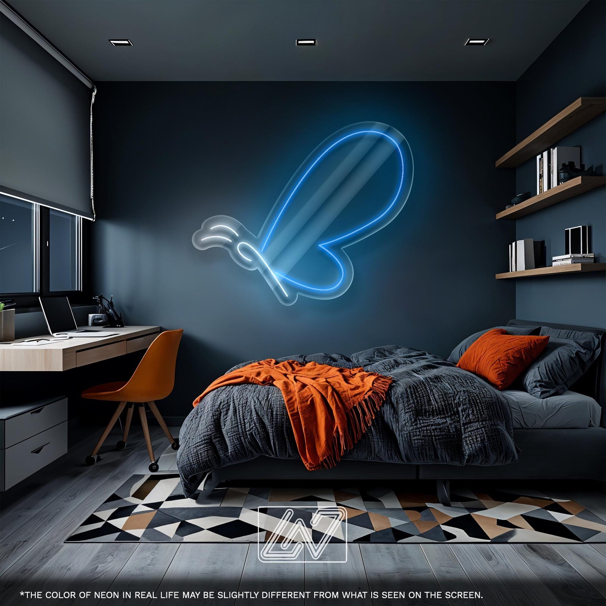 Butterfly LED Neon Sign Wall Light, Elegant Glowing Insect Decor for Bedroom, Living Room or Boho Space, Soft Aesthetic Wall Art