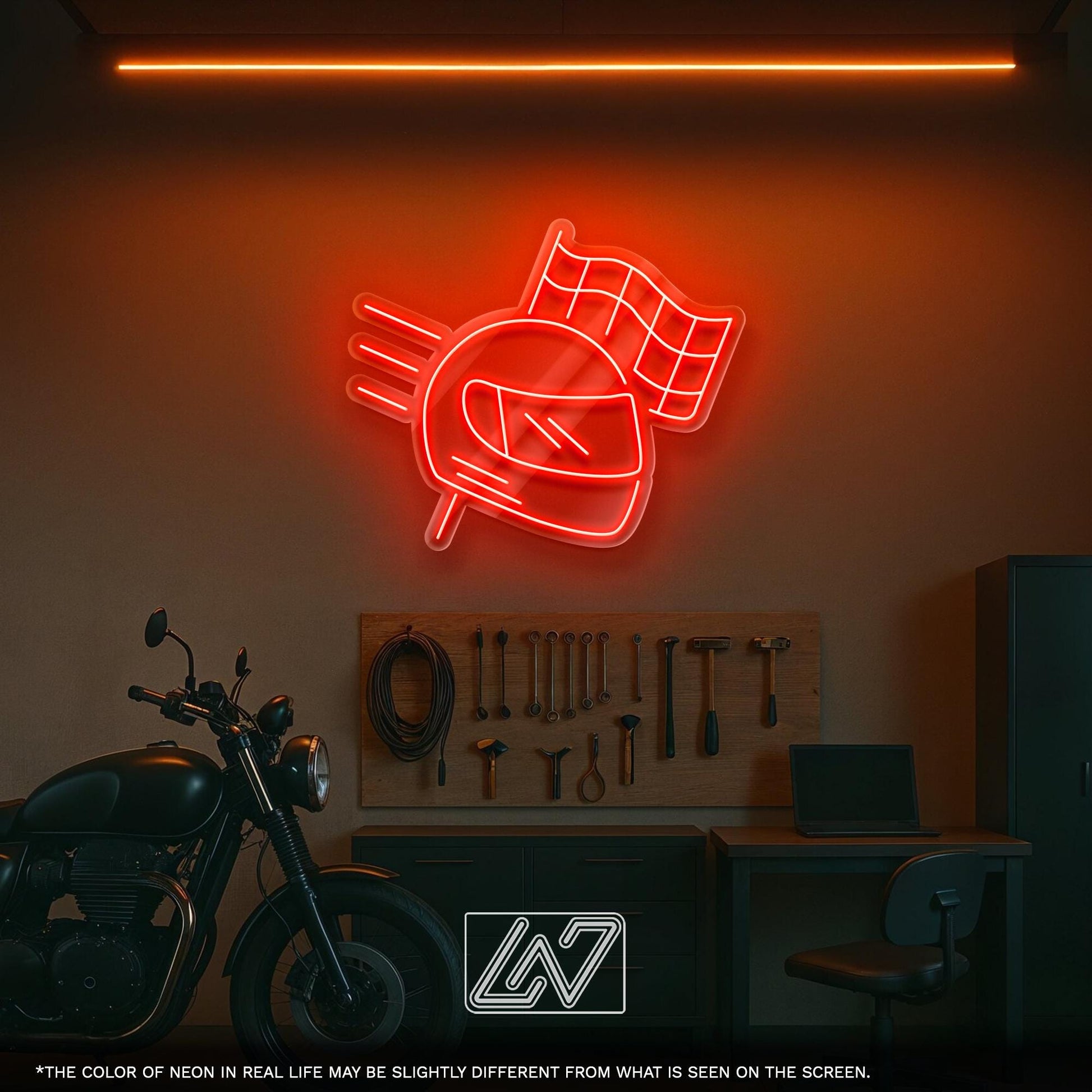 Helmet LED Neon Sign