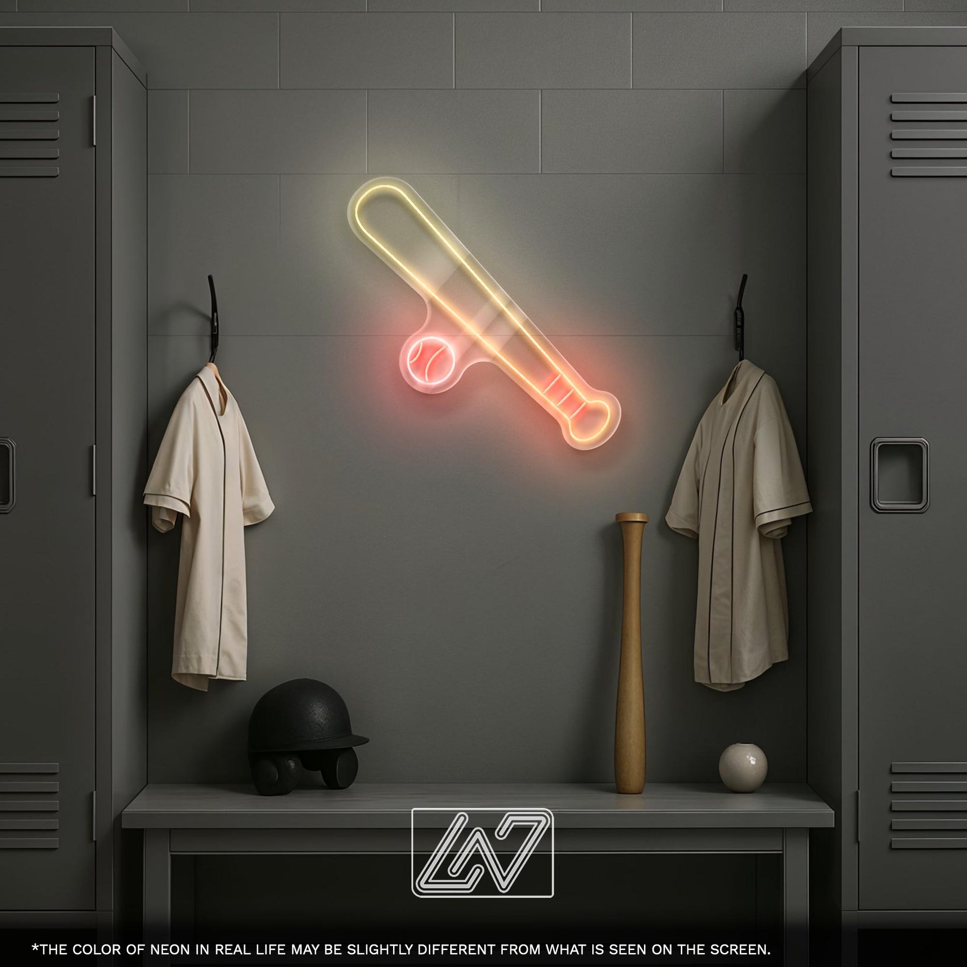 Baseball LED Neon Sign - Wall Light with Ball Design for Game Room, Sports Bar or Bedroom, Perfect Gift for Baseball Fans and Players