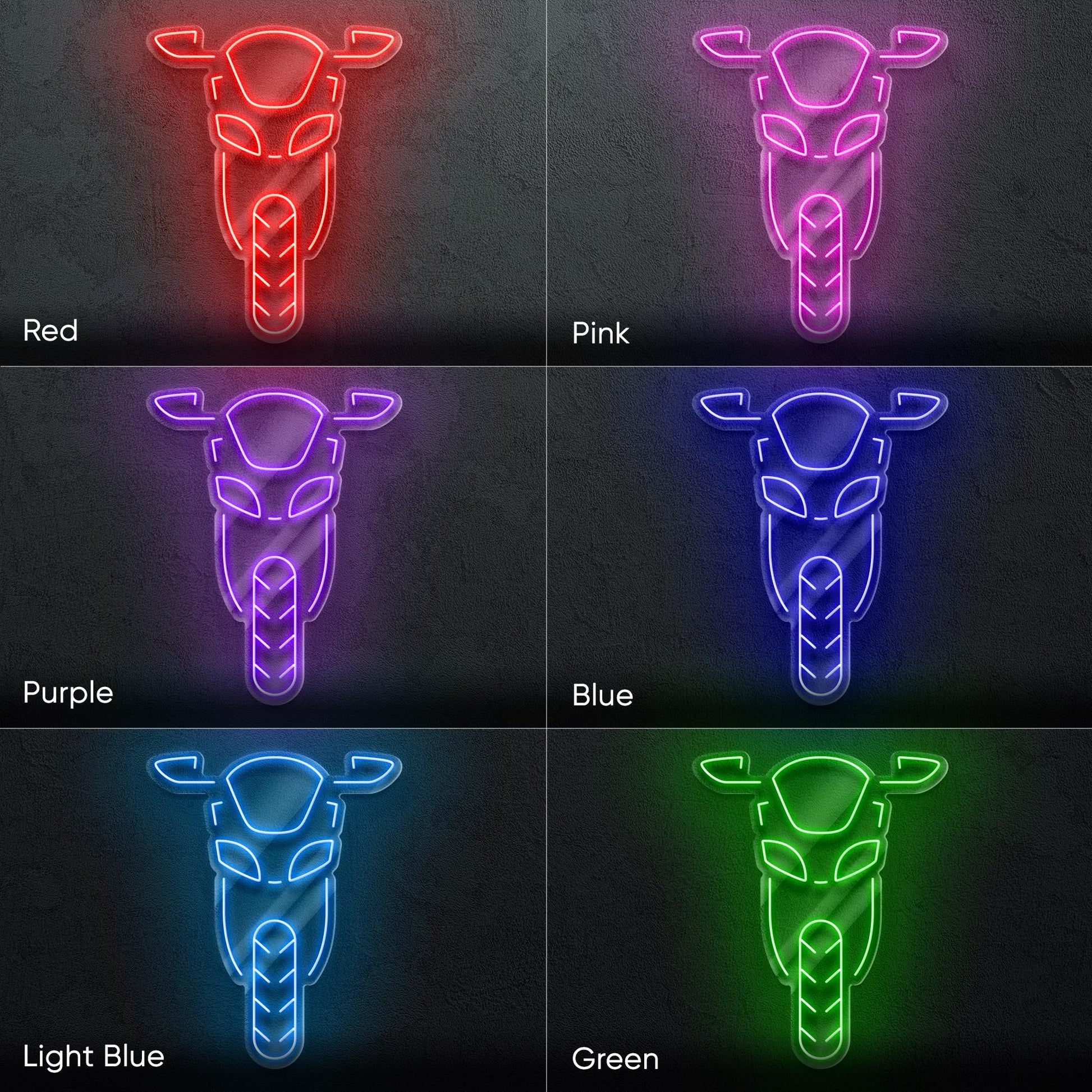 Motorbike LED Neon Sign - Wall Light with Motorcycle Design for Garage, Man Cave or Studio, Perfect Gift for Bikers and Moto Enthusiasts