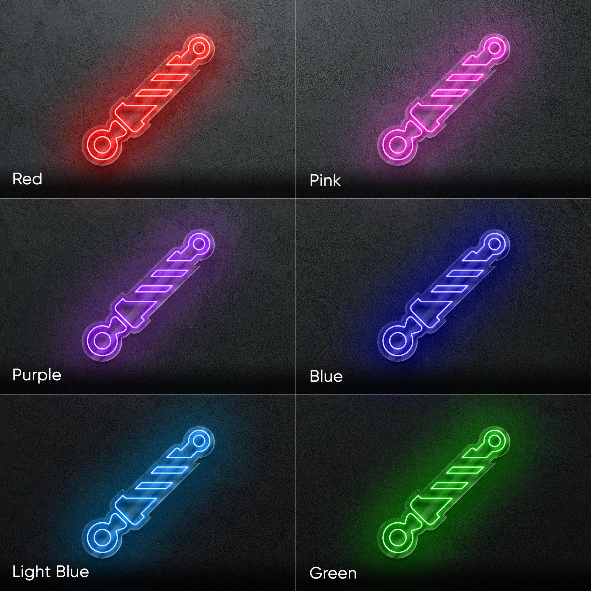 Shock Absorber - LED Neon Sign with Suspension Design for Garage, Auto Shop or Man Cave, Perfect Gift for Mechanics and Car Enthusiasts