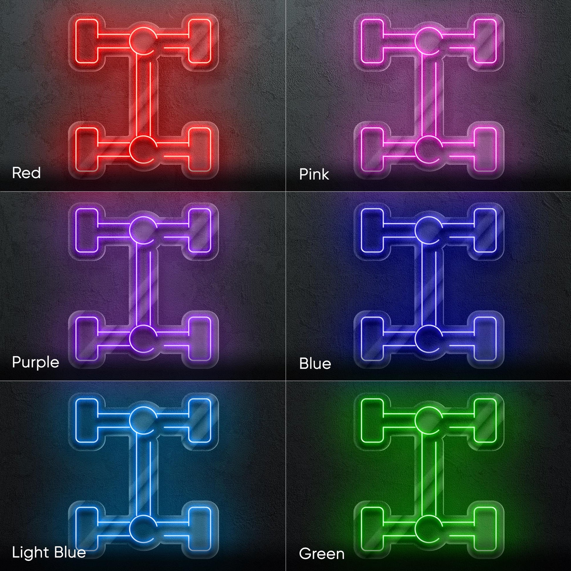 Car Suspension LED Neon Sign – Decorative Wall Light for Garage, Workshop or Auto Zone, Great Gift for Car Tuners and Mechanics