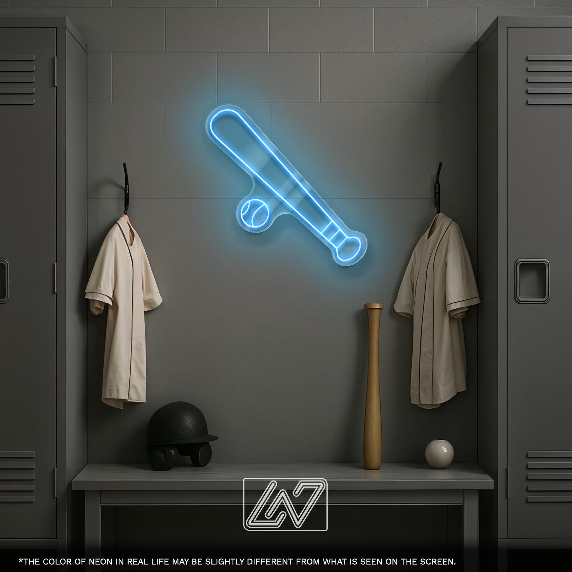 Baseball LED Neon Sign - Wall Light with Ball Design for Game Room, Sports Bar or Bedroom, Perfect Gift for Baseball Fans and Players