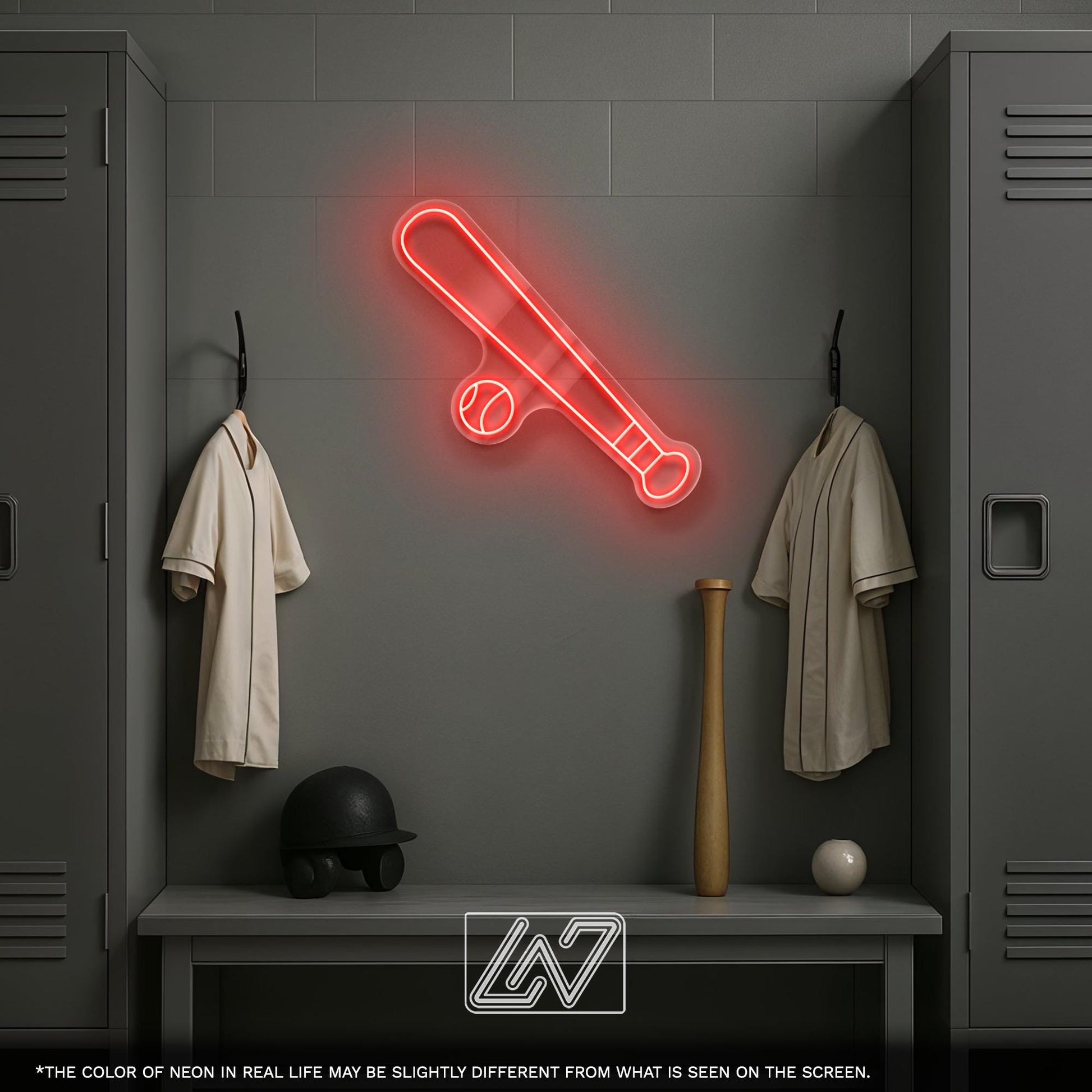 Baseball LED Neon Sign - Wall Light with Ball Design for Game Room, Sports Bar or Bedroom, Perfect Gift for Baseball Fans and Players