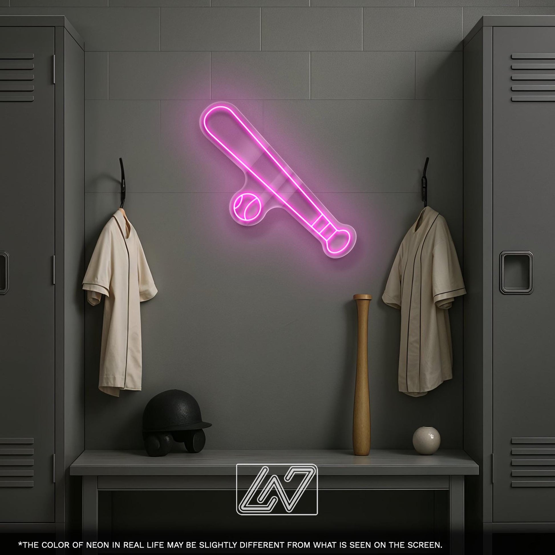 Baseball LED Neon Sign - Wall Light with Ball Design for Game Room, Sports Bar or Bedroom, Perfect Gift for Baseball Fans and Players