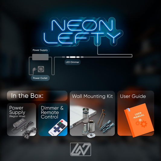 LED Neon Sign Man on Chair with Laptop – Unique Wall Light for Workspace, Studio, Gamer Room or Home Office, Gift for Remote Workers