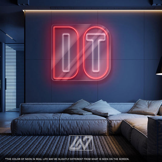 Do It LED Neon Sign - Motivational Light for Office, Gym, Studio, Bedroom, Perfect Inspirational Decor, Gift for Creatives and Entrepreneurs