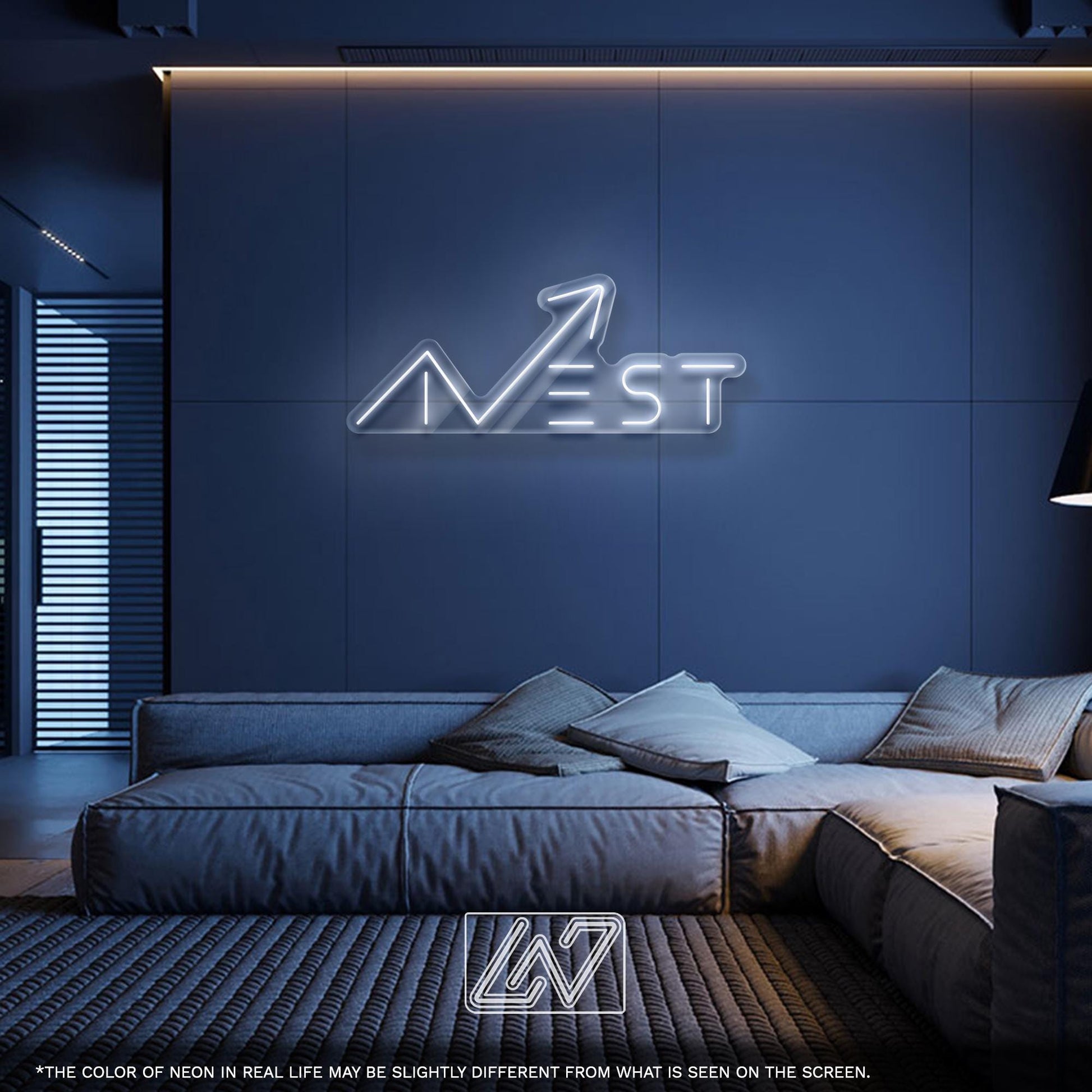 Invest LED Neon Sign – Modern motivational wall decor for offices, traders, entrepreneurs, or finance-themed spaces