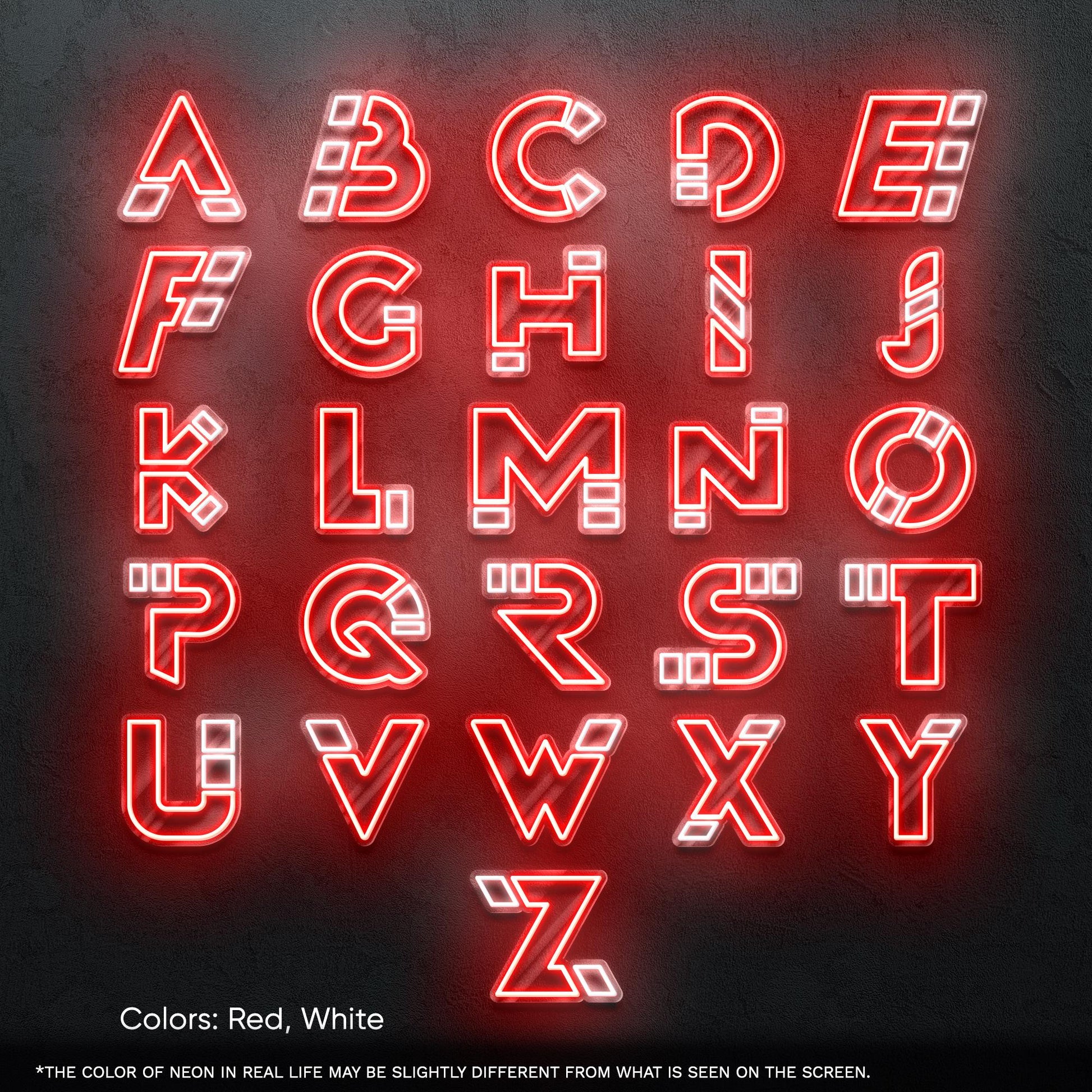 Custom Neon Initials Sign – Personalized name letters in modern blue-orange LED style, perfect for gifts, kids' rooms, weddings or branding