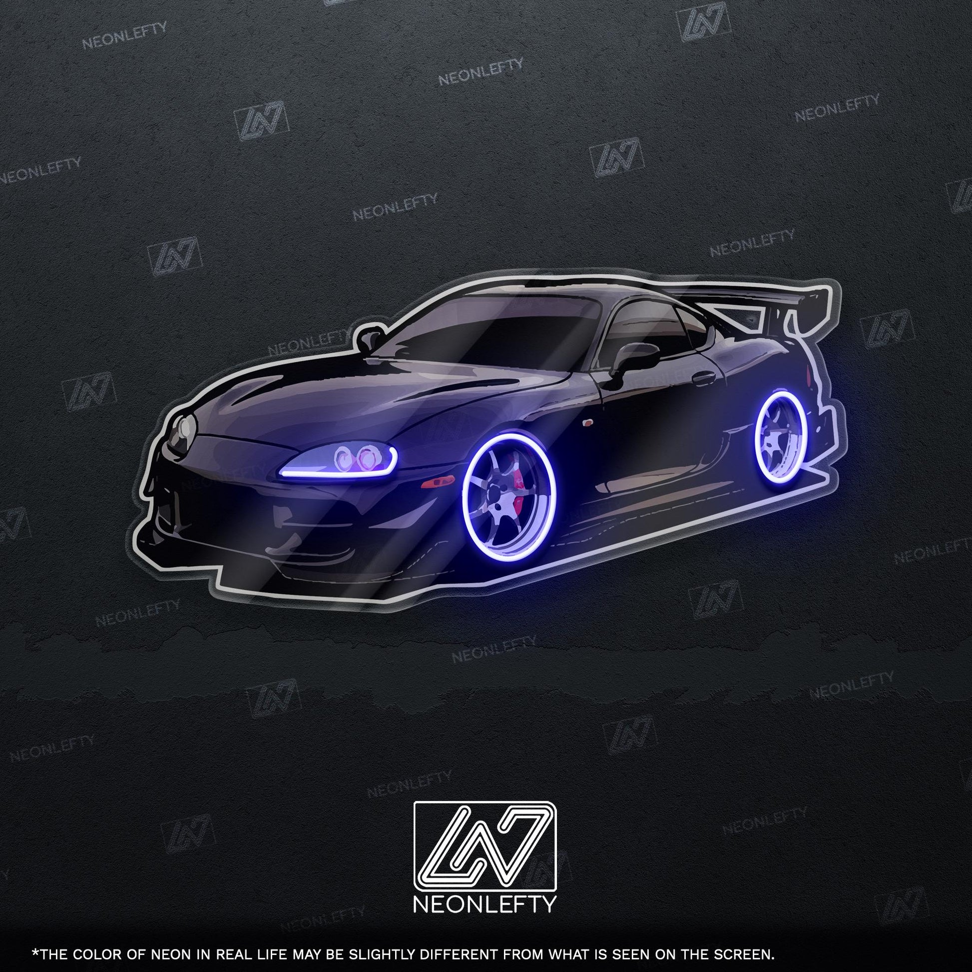 Sport Car Neon Sign - car lover LED wall decor of a stylized sports car, perfect for garages, man caves, game rooms, auto enthusiast spaces