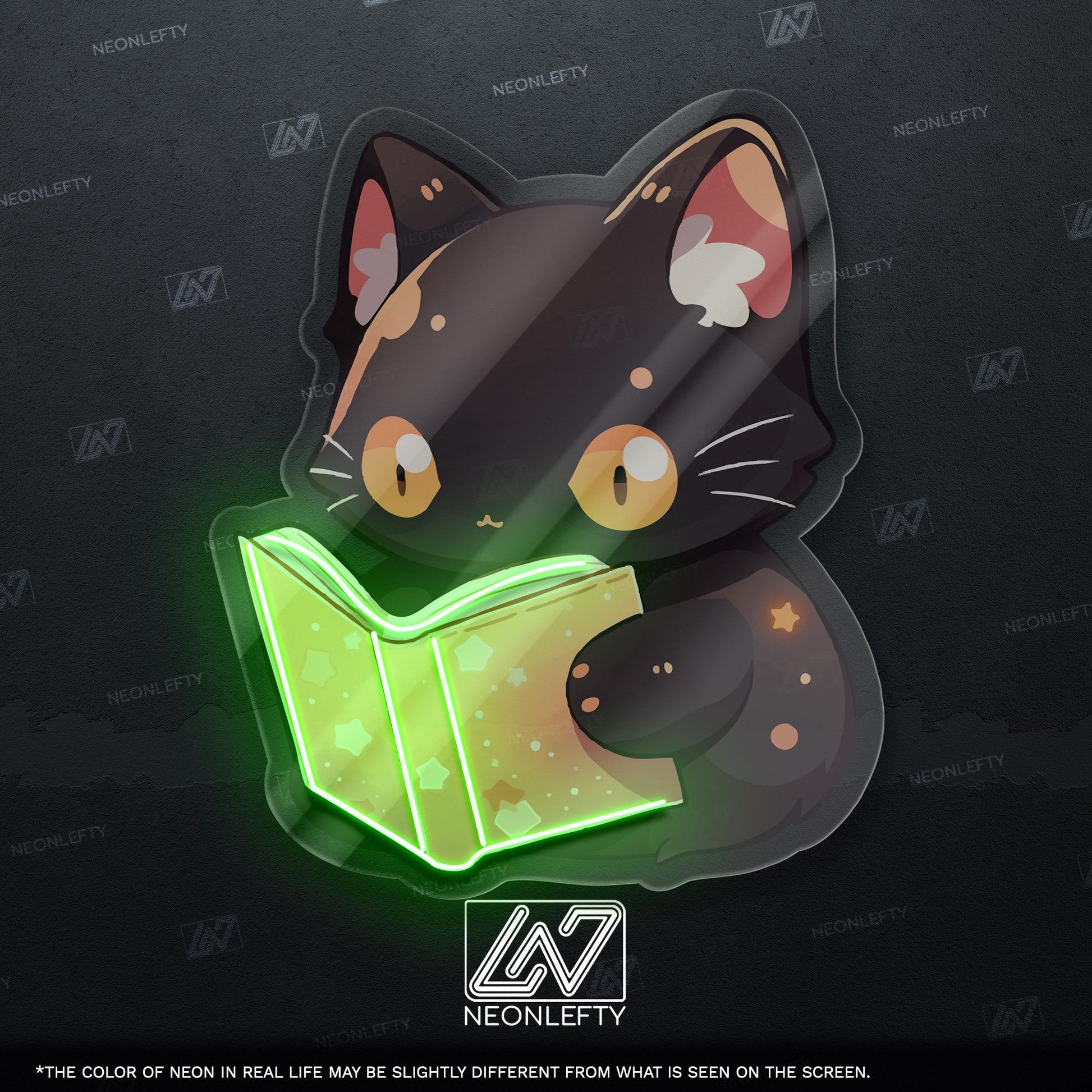 Reading Cat Neon Sign
