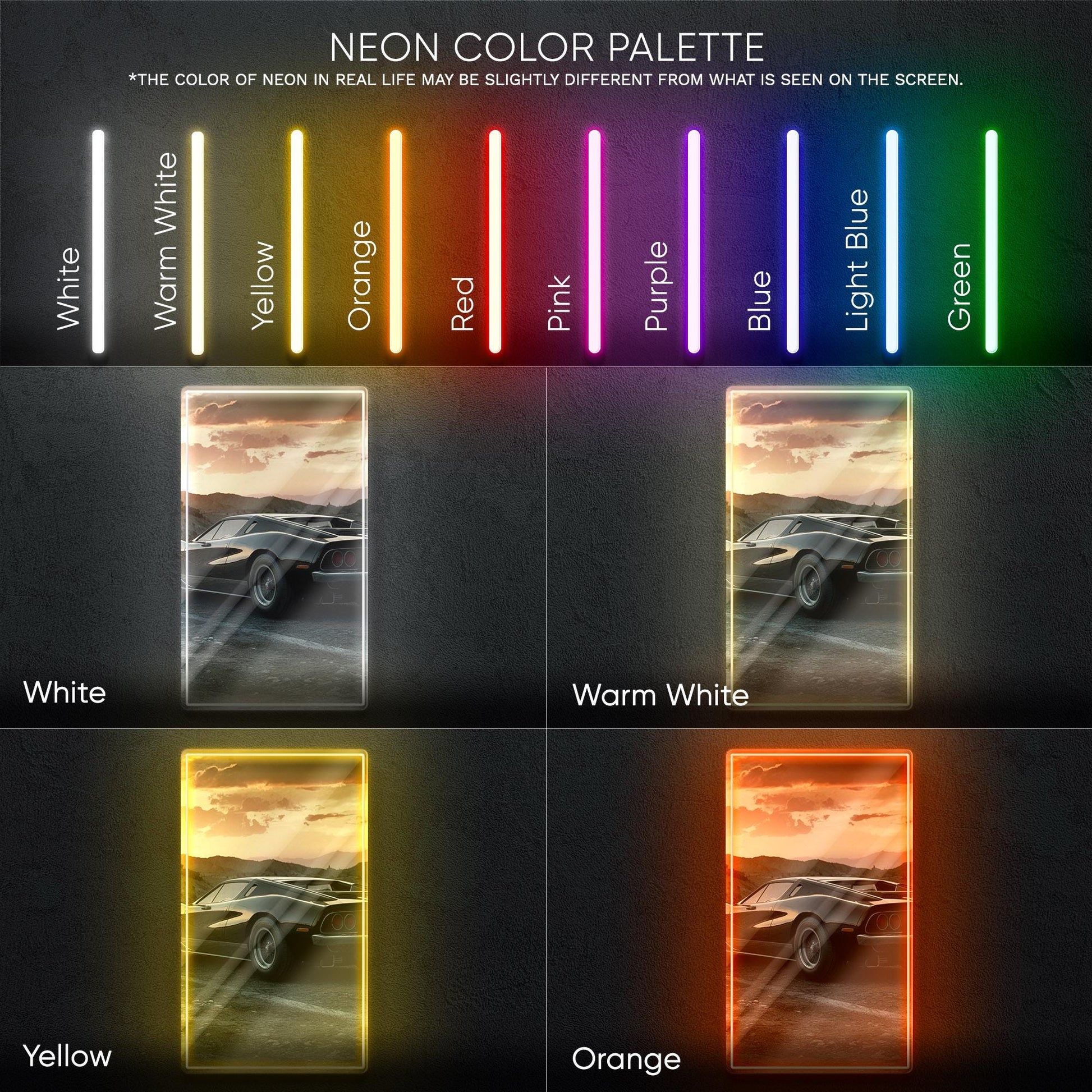 Ford GT Neon Sign - Iconic American supercar wall art for garage, man cave, office or gaming room with bold racing and motorsport vibes