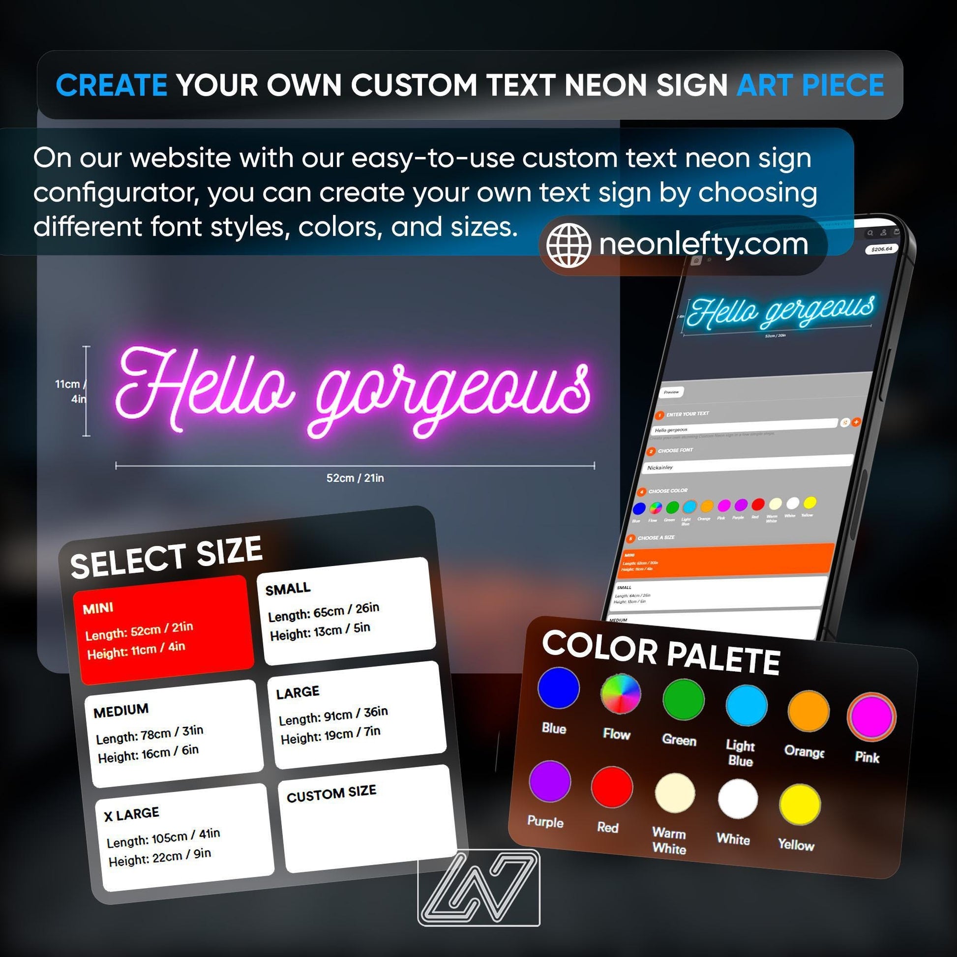 Interlagos Circuit Neon Sign - Iconic Brazilian Formula 1 race track wall art, perfect for garage, man cave, motorsport or racing enthusiast