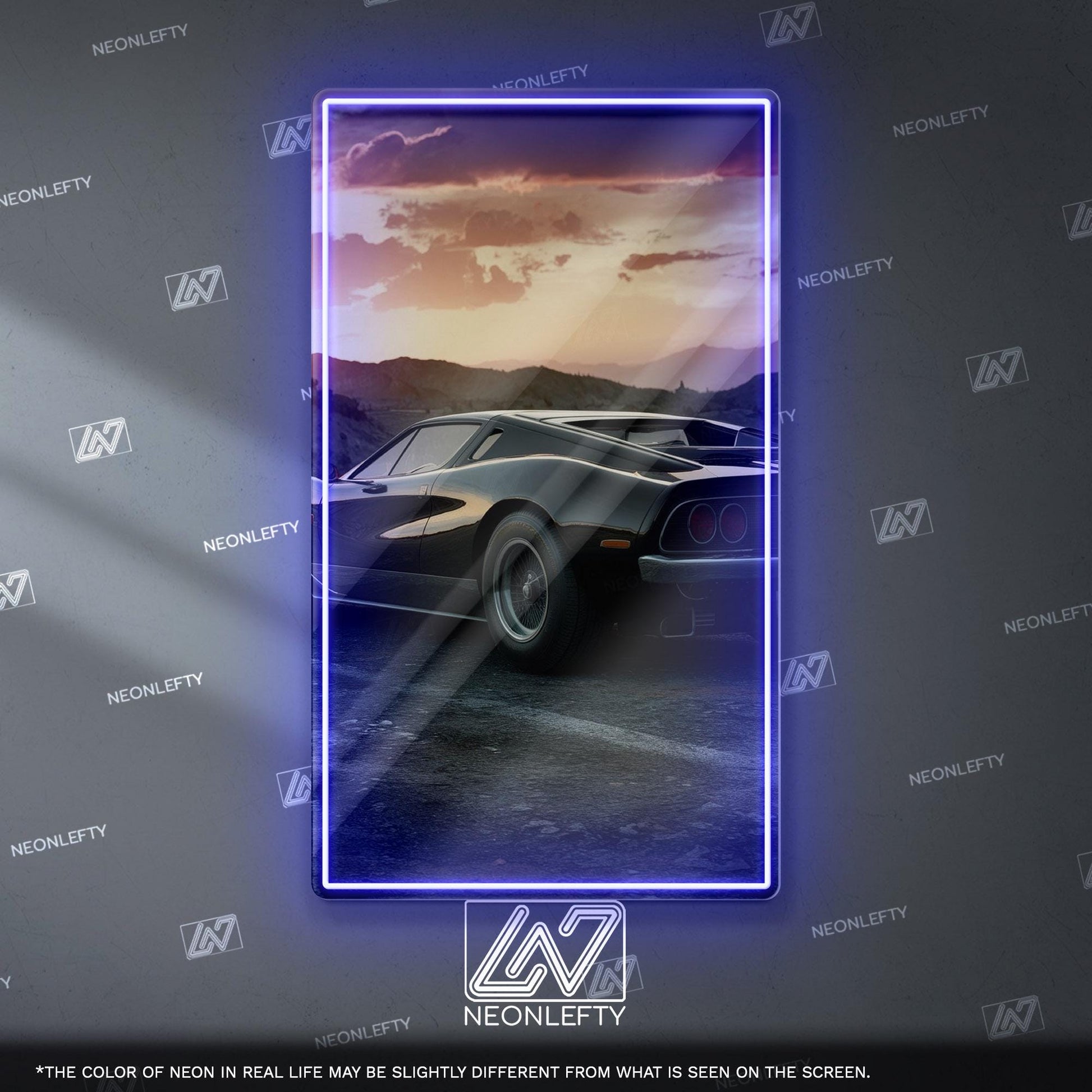 Ford GT Neon Sign - Iconic American supercar wall art for garage, man cave, office or gaming room with bold racing and motorsport vibes