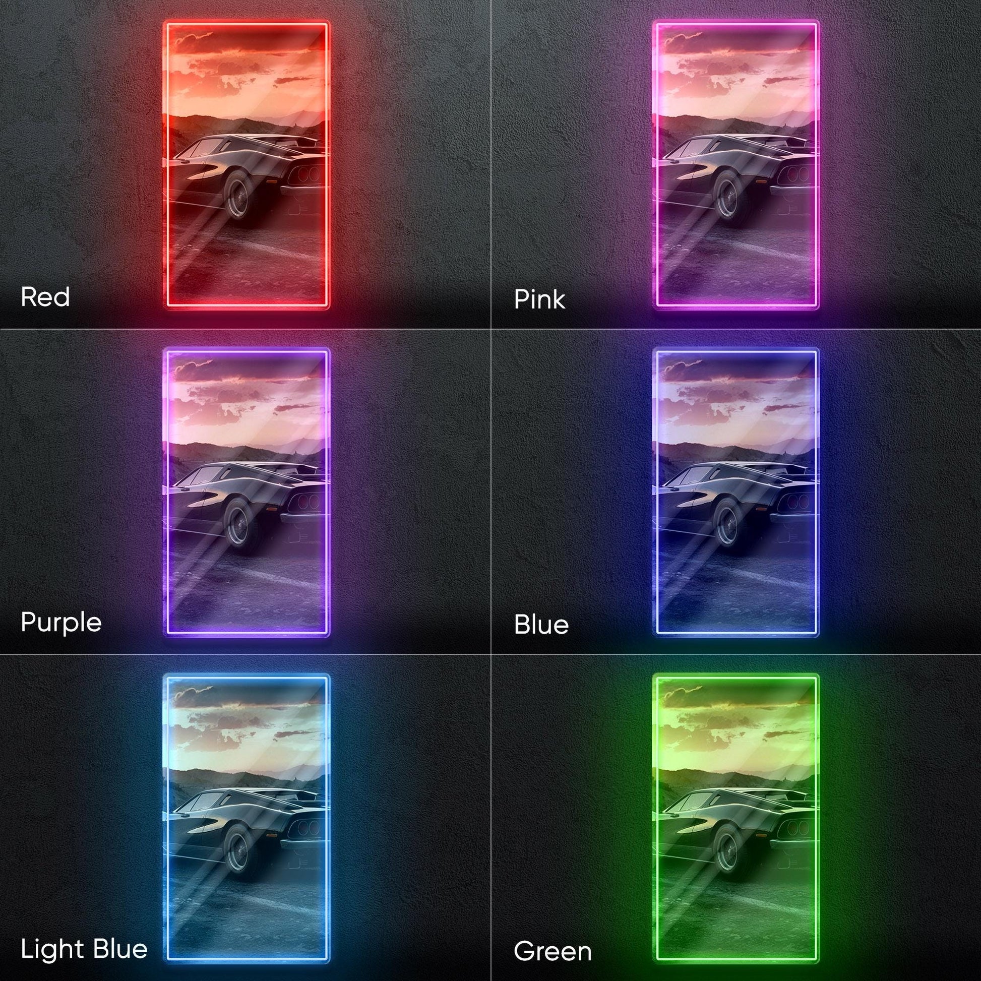 Ford GT Neon Sign - Iconic American supercar wall art for garage, man cave, office or gaming room with bold racing and motorsport vibes