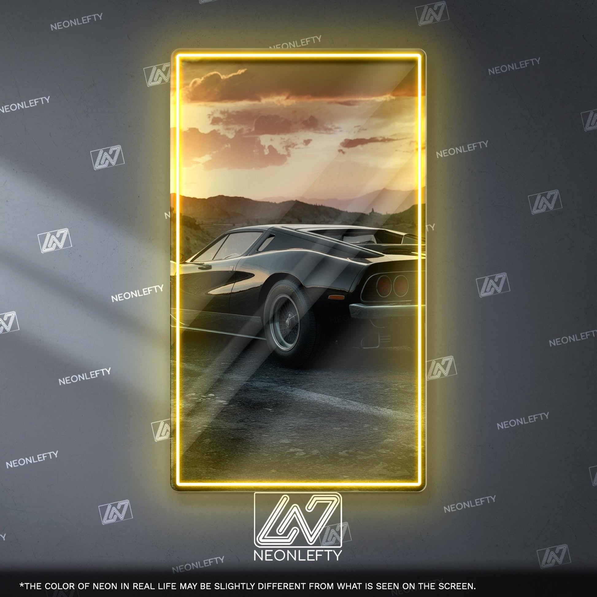 Ford GT Neon Sign - Iconic American supercar wall art for garage, man cave, office or gaming room with bold racing and motorsport vibes