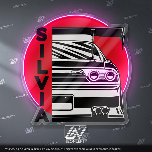 Nissan Silvia neon sign perfect for car lovers and stylish home decor.
