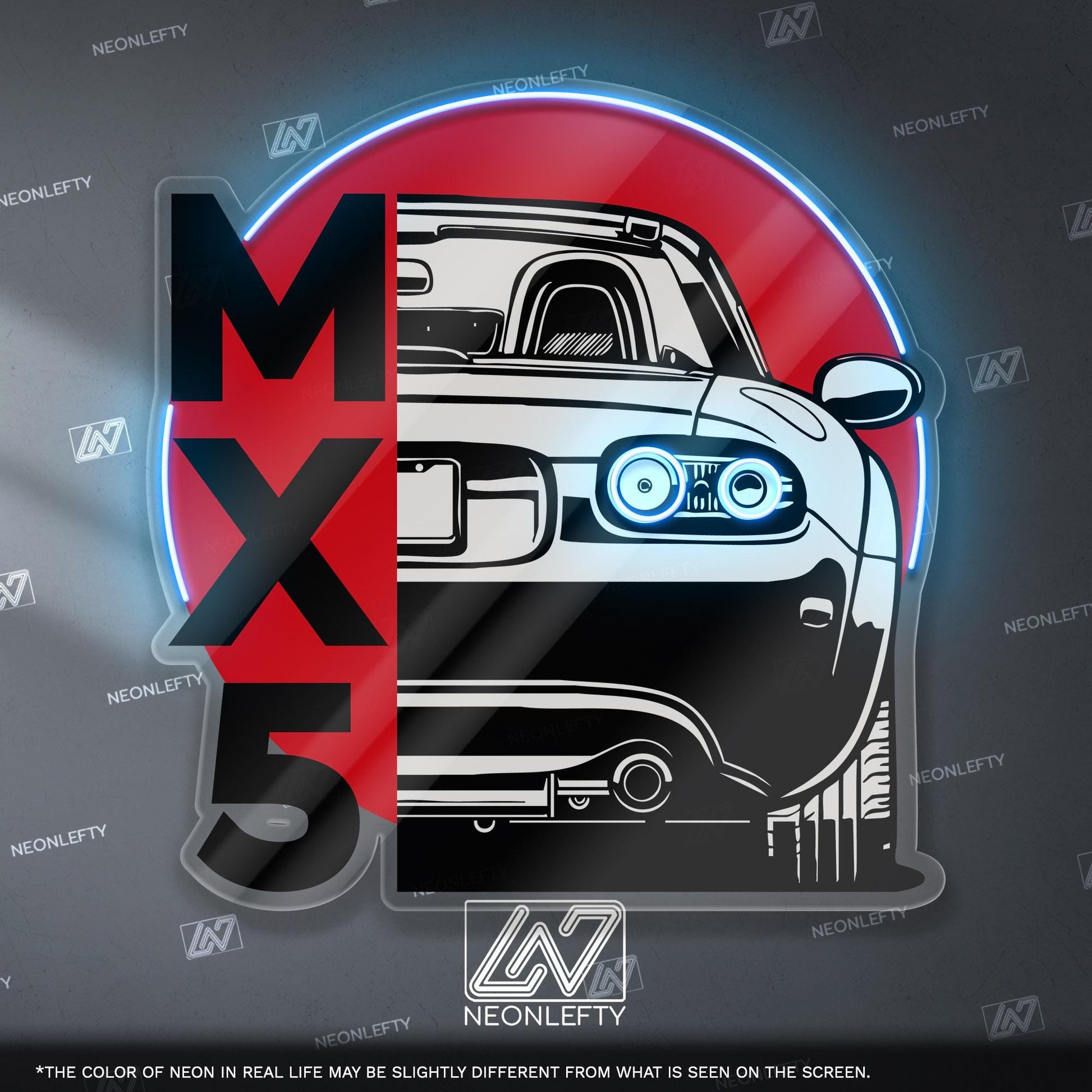Mazda MX-5 Miata Neon Sign - Iconic roadster wall art inspired by the legendary Miata, perfect for garage car studio, driving enthusiast