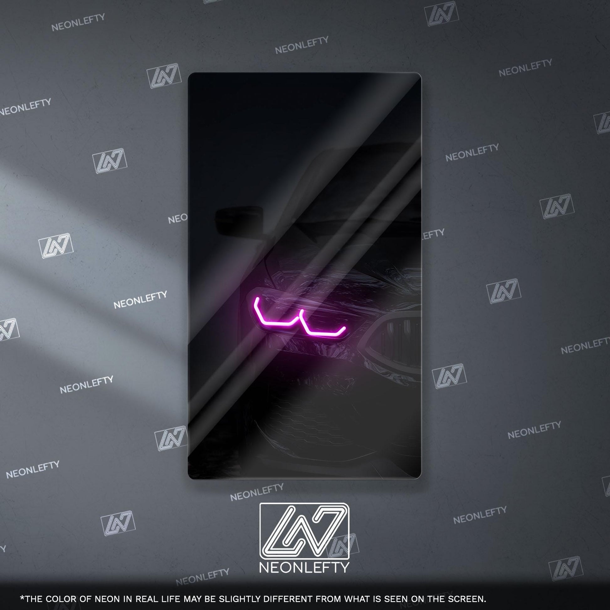 BMW M Performance Neon Sign - Aggressive front view wall art inspired by modern performance design, perfect for garage, man cave or car room