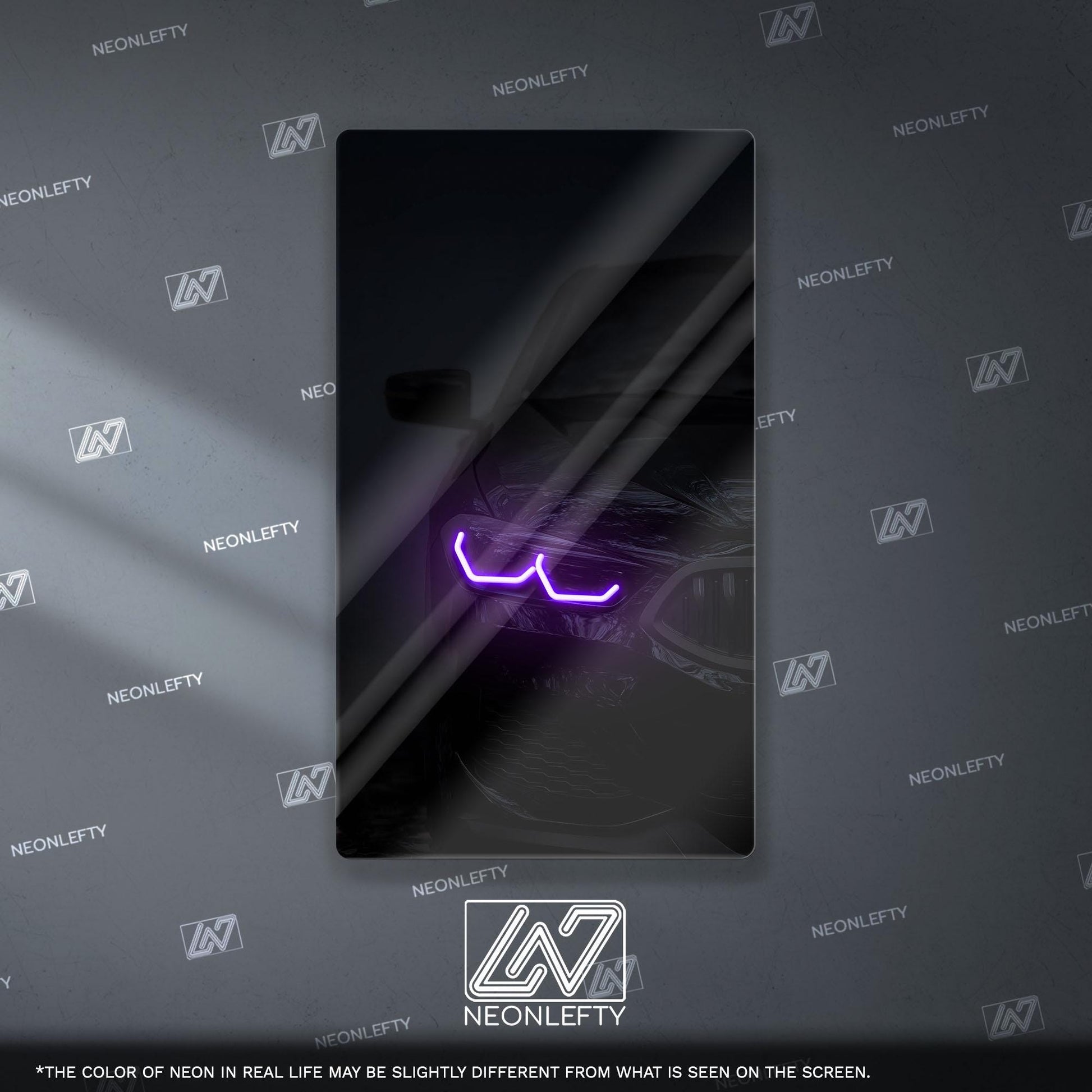 BMW M Performance Neon Sign - Aggressive front view wall art inspired by modern performance design, perfect for garage, man cave or car room