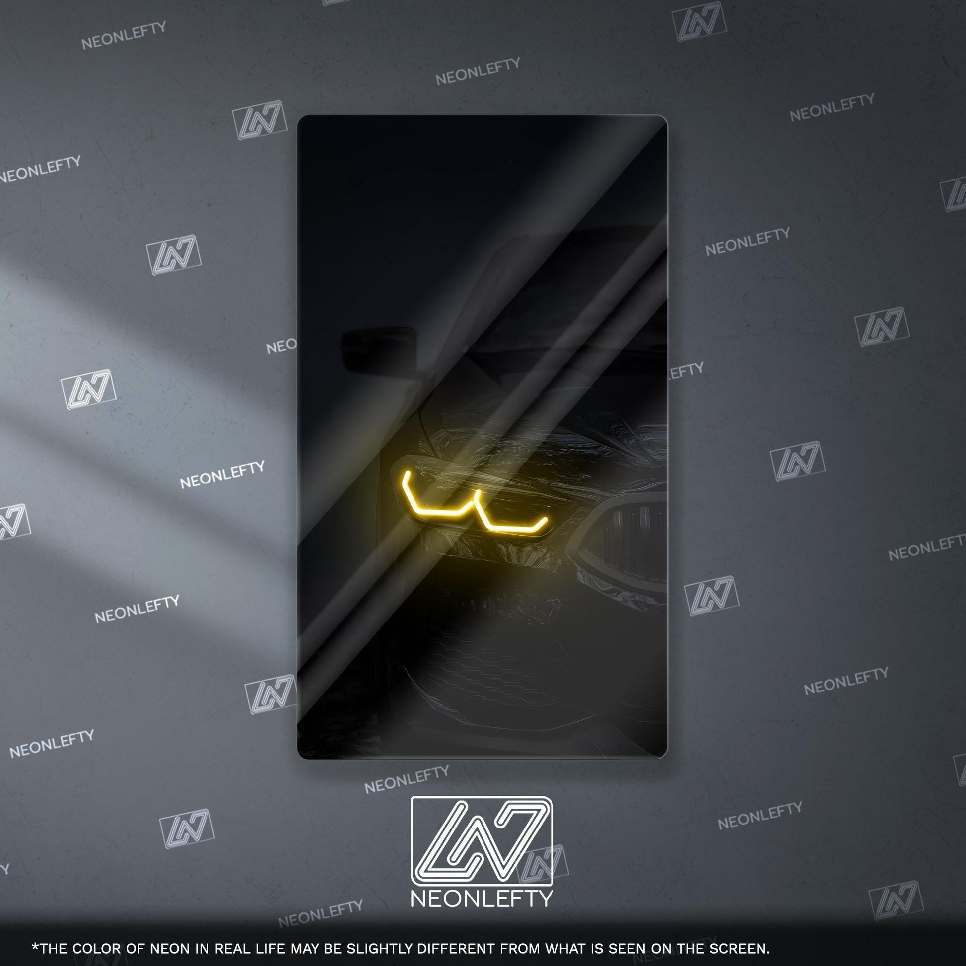 BMW M Performance Neon Sign - Aggressive front view wall art inspired by modern performance design, perfect for garage, man cave or car room